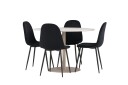 Venture Home Matgruppe Lycke 110 cm Rund med 4 Polar stoler Beige/Svart