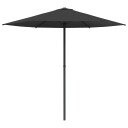 vidaXL Hageparasol 230 x 230 cm Polyester Rektangulær Antrasitt