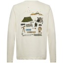 KnowledgeCotton Apparel Back Print Long Sleeve T shirt Egret