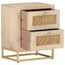  Nattbord 40x30x50 cm heltre mango og jern 8721012215719