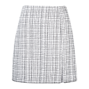 Barbro Skirt Black/White XS Boucle mini skirt