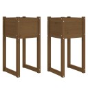 vidaXL Plantekasser 2 stk honningbrun 40x40x81 cm heltre furu