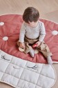 Oyoy Mini Mushroom Quilted Blanket Offwhite / Red M107676