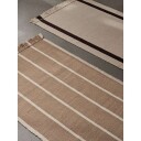 Ferm Living Calm kelim entréteppe Dark Sand Off-white 80x200 cm