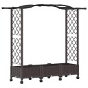 vidaXL Hevet seng med espalier og hjul Brun 169 x 40 x 129 cm PP