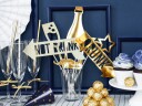 PartyDeco Fotoprops Nyttårsaften Gull - 8-pakning