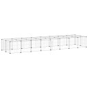 Vidaxl Dyrebur 36 Paneler Med Dør Svart 35X35 cm Stål