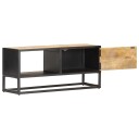 vidaXL TV-benk med utskåret dør 90x30x40 cm grovt mangotre