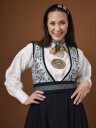 Norsk Festdrakt Skjorte med broderi Marthe Rosa Rosa 38,40