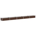 vidaXL Hevet Hagebed Svart 400 x 40 x 24 cm kaldvalset stål