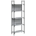  Bokhylle 5 etasjer grå sonoma 60,5x24x166,5 cm konstruert tre 8721012339170