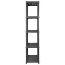 vidaXL Oppbevaringshylle 5 niv?er svart 213x38x170 cm plast