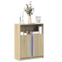  Skjenk med LED sonoma eik 77x34x100 cm konstruert tre 8721102967122