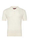 Baracuta Pattern Stitch Ss Polo   Cream   XL