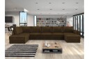 Taberk Sofa med Sjeselong og Divan 5 seter   Brun