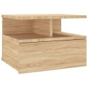 vidaXL Flytende nattbord 2 stk sonoma eik 40x31x27 cm sponplate