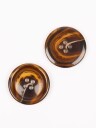 Drops Imitert Horn Knapp Teak 25 mm 708