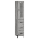 vidaXL Highboard grå sonoma 34,5x34x180 cm konstruert tre 8720845486693