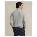 Mesh-Knit Cotton Quarter-Zip Sweater Andover Heather
