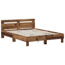 vidaXL Sengestamme Gammelt tre 120 x 190 cm Konstruert tre