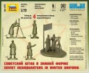 Zvezda 1/72 Soviet Headquarters in Winter Uniform Snap Kit