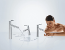 Hansgrohe Talis S 100 servantbatteri Krom, CoolStart, uten oppløftsventil