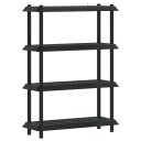 vidaXL Hyllesystem 4 nivåer 100 x 40 x 136,5 cm PP Antrasitt