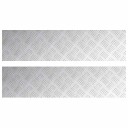  Sjekkplater 2 pcs sølv 80 x 20 cm Aluminium