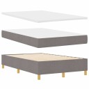  Sengebunn med madrass og benk Taupe 120x200 cm Stoff