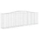 vidaXL Gabionkurver buede 4 stk 400x50x120/140 cm galvanisert jern