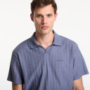 Calvin Klein Ss Easy Vertical Stripe Textured   Blue   M