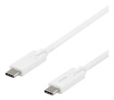 Deltaco Usb-C Til Usb-C Kabel, 2m, 5gbps, Usb-If Sertifisert, Hvit