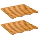 vidaXL Badematte Ensfarget Brun 50 x 48 x 2,5 cm Solid akasietre