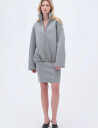REMAIN Birger Christensen Soft Zipped Jacket   Grey   34