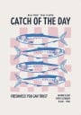 Farmers Market Sardines Blue Plakat Plakat / 70x100cm