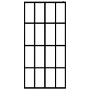 vidaXL Dusjskjerm klart herdet glass 90x195 cm