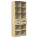  Highboard sonoma eik 70x42,5x185 cm konstruert tre 8721102655531