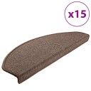 vidaXL Trappematter kaffebrun 15 stk 65x24x4 cm