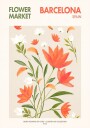 Barcelona Blooms Poster Plakat / 100x150cm
