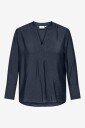 Only Carmakoma Bluse carAnjana V neck LS Blå