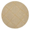 Runde tepper   Bellevue Natural Cotton Shaggy beige/brun Størrelse: Ø 240 cm