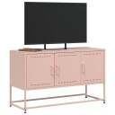  TV-benk rosa 100,5x39x60,5 cm stål 846477