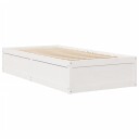  Sengeramme uten madrass hvit 75x190 cm heltre furu 8721102647857