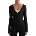 Aim'n Topp Shape Seamless Wrap Long Sleeve Svart