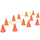 Agility sett Hunder 6 delers Agility utstyr for hundetrening Hekkesett med 12 kjegler 6 høydejusterbare hekker Bæreveske Trening