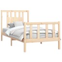 vidaXL Sengeramme med hodegavl 90x200 cm heltre furu