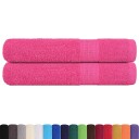 vidaXL Badstuhåndklær FROGN 2 stk rosa 80x200 cm 360 gsm