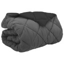 vidaXL Vinter Dynen Svart og Anthracite 220 x 260 cm Mikrofiber