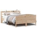  Sengeramme uten madrass hvit 135x190 cm heltre furu 3306975