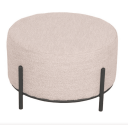 Trend Collection Troy Puff XL Bouclé Natur – Ø57 x H34 cm